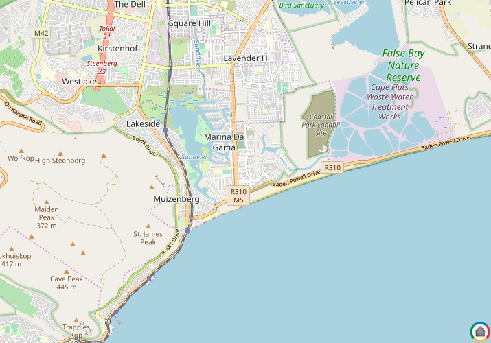 Map location of Costa Da Gama